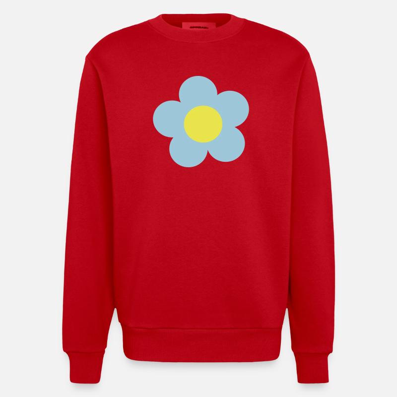 Fleur - Sweat bio épais oversize fabriqué en UE - rouge