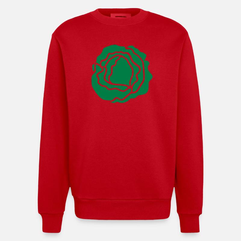 Salat - Heavyweight Oversized Organic Crew Neck Made in EU - Rot