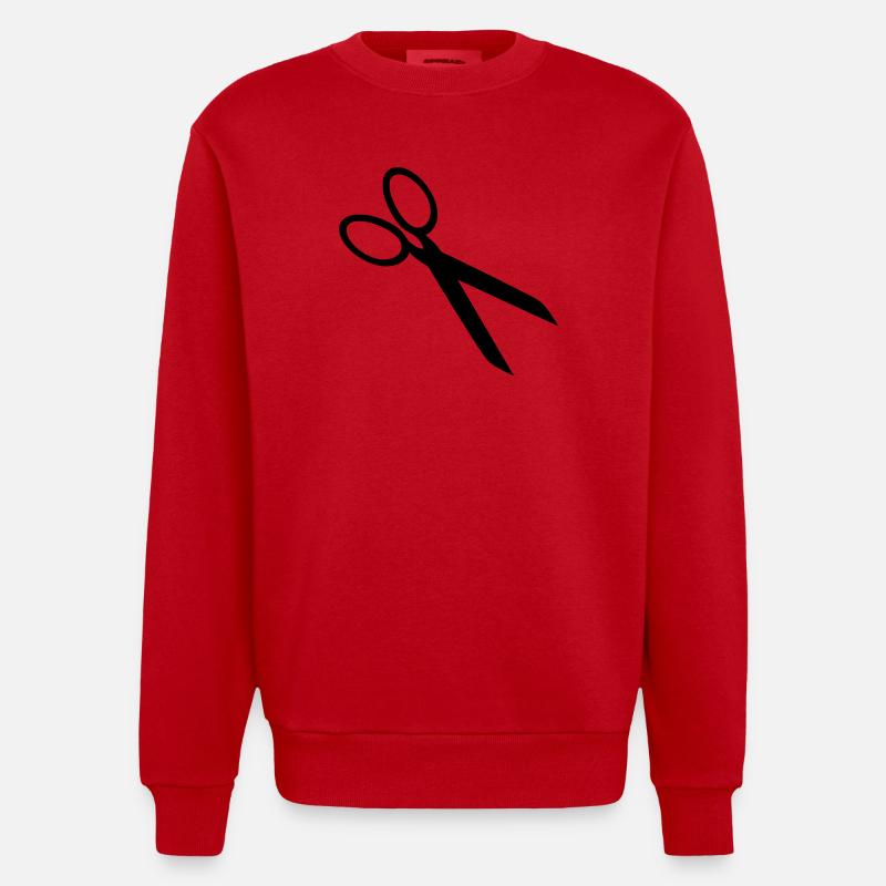 Schere - Heavyweight Oversized Organic Crew Neck Made in EU - Rot