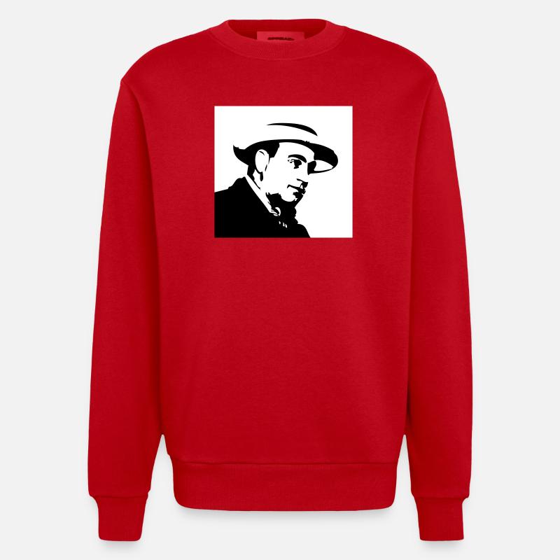 Al Capone - Sweat bio épais oversize fabriqué en UE - rouge