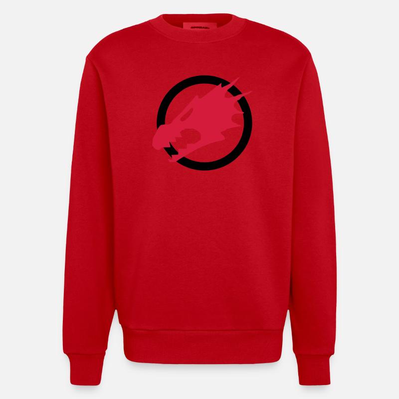 Dragons de Feu - Sweat bio épais oversize fabriqué en UE - rouge