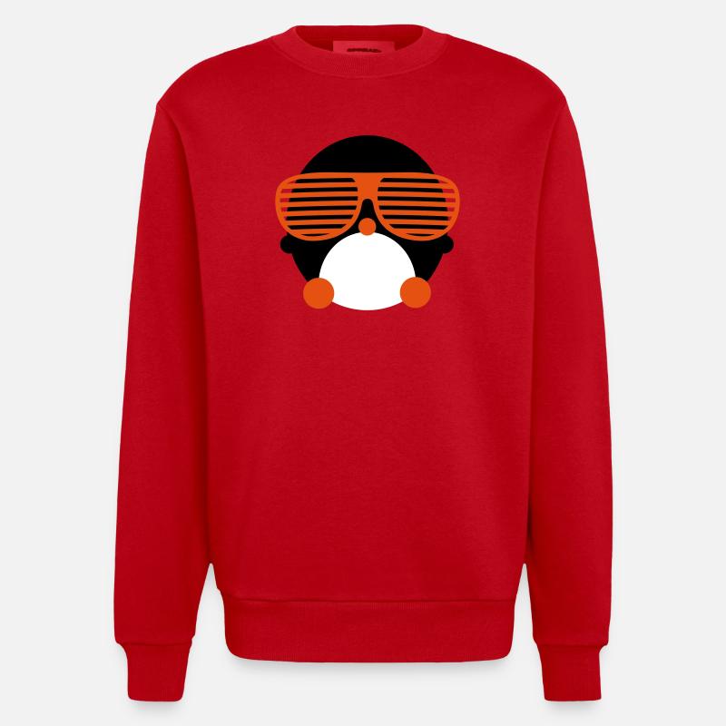 penguin pingouin - Sweat bio épais oversize fabriqué en UE - rouge