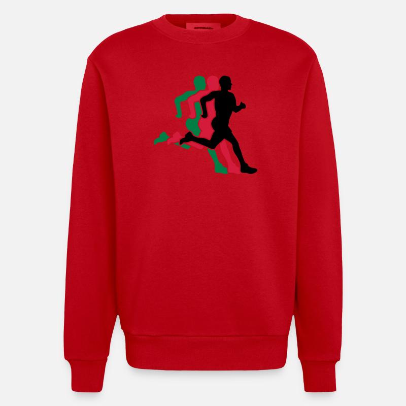 courir - Sweat bio épais oversize fabriqué en UE - rouge