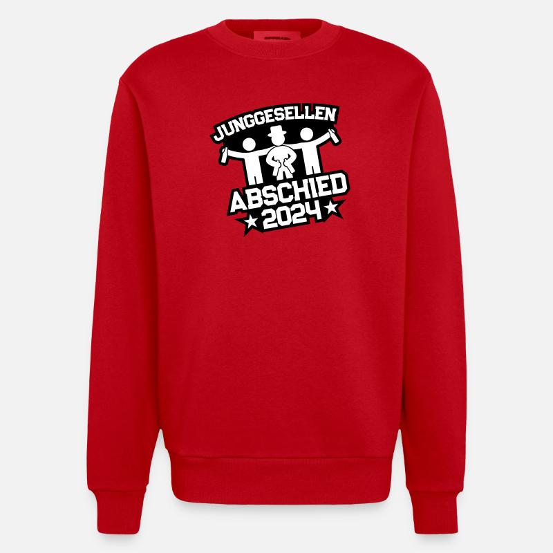 Junggesellenabschied 2024 - Heavyweight Oversized Organic Crew Neck Made in EU - Rot