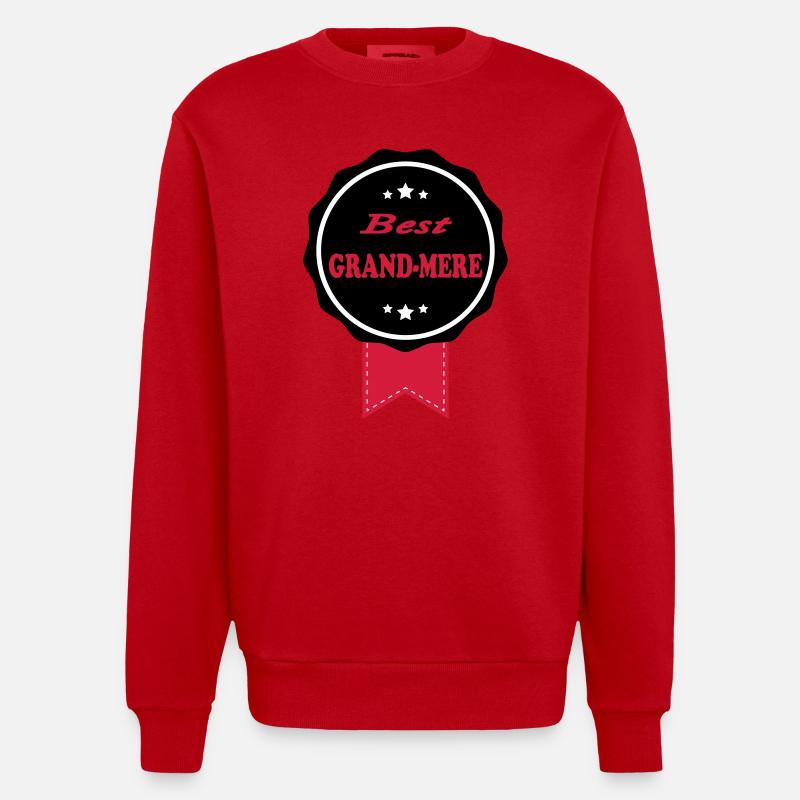 BEST GRANDMERE - Sweat bio épais oversize fabriqué en UE - rouge