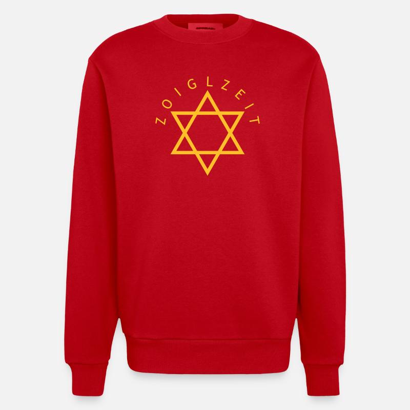 Zoiglzeit - Sweat bio épais oversize fabriqué en UE - rouge