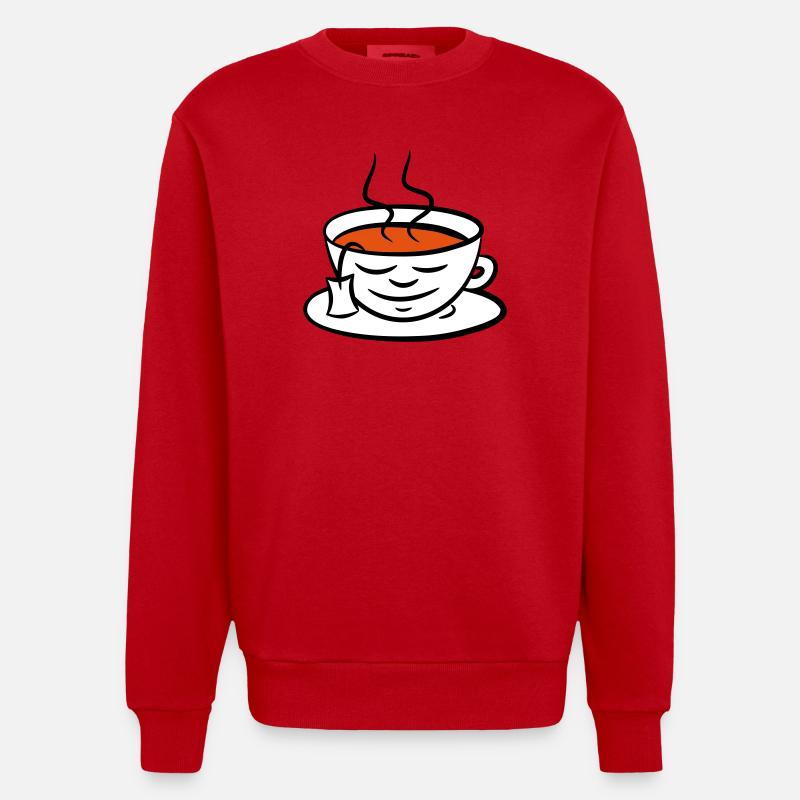 teacup - Heavyweight Oversized Organic Crew Neck Made in EU - Rot