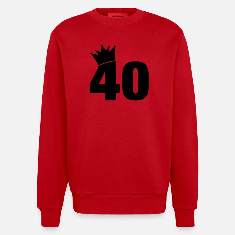 40_krone_f1 - Sweat bio épais oversize fabriqué en UE - rouge