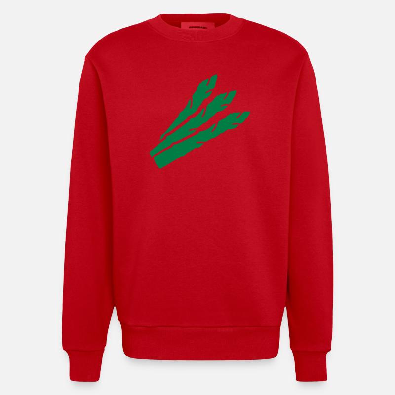 Spargel - Heavyweight Oversized Organic Crew Neck Made in EU - Rot