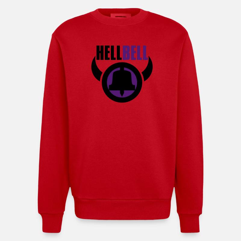 hellbell höllen glocke - Heavyweight Oversized Organic Crew Neck Made in EU - Rot