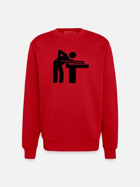 Billard - Heavyweight Oversized Organic Crew Neck Made in EU - Rot