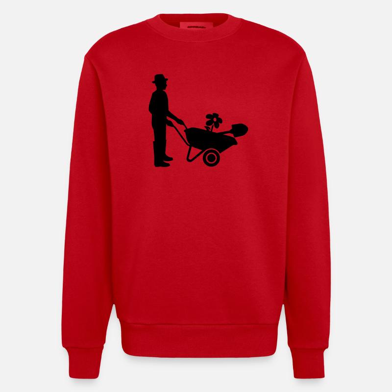 Gärtner - Heavyweight Oversized Organic Crew Neck Made in EU - Rot