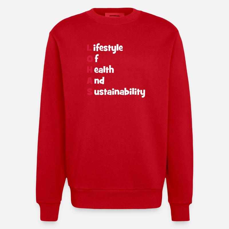 Lohas - Sweat bio épais oversize fabriqué en UE - rouge