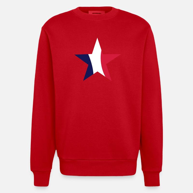 etoile francais - Sweat bio épais oversize fabriqué en UE - rouge