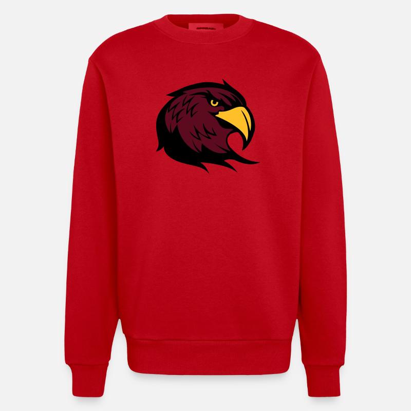 Eagle de - Heavyweight Oversized Organic Crew Neck Made in EU - Rot