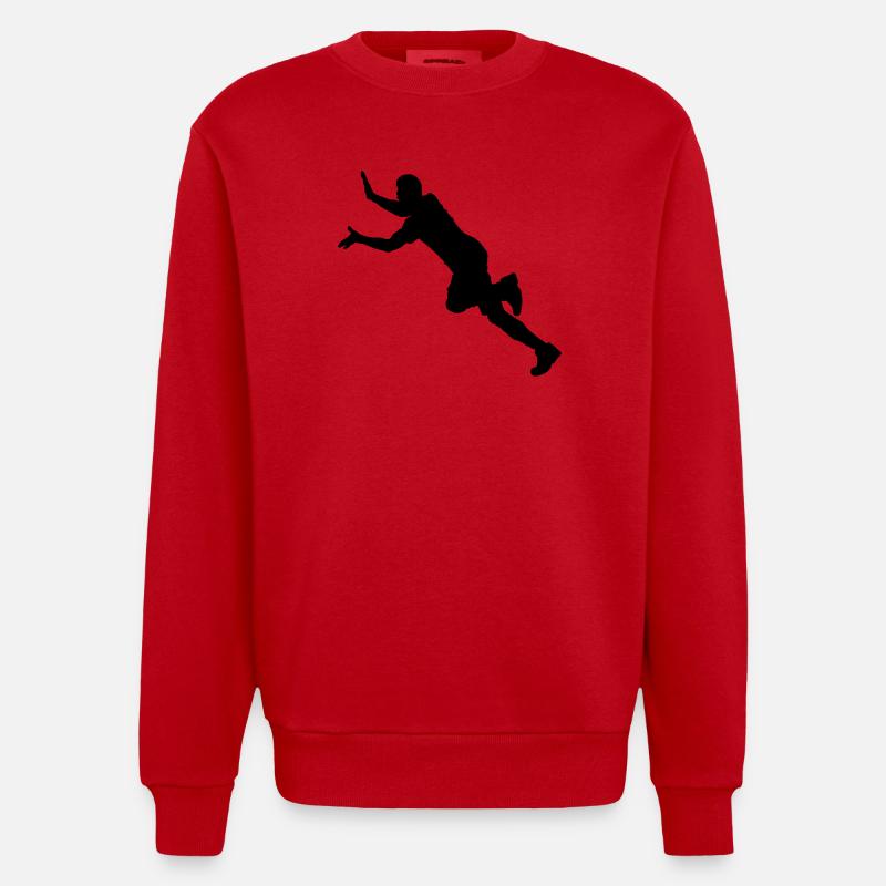 Sprung - Heavyweight Oversized Organic Crew Neck Made in EU - Rot