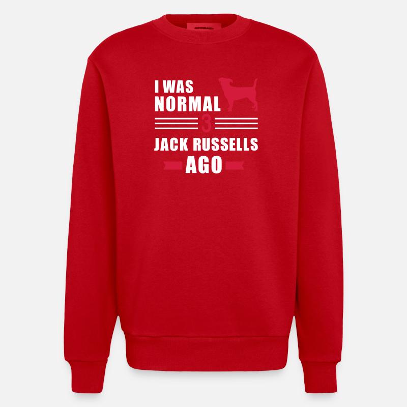 Jack Russell - Heavyweight Oversized Organic Crew Neck Made in EU - Rot