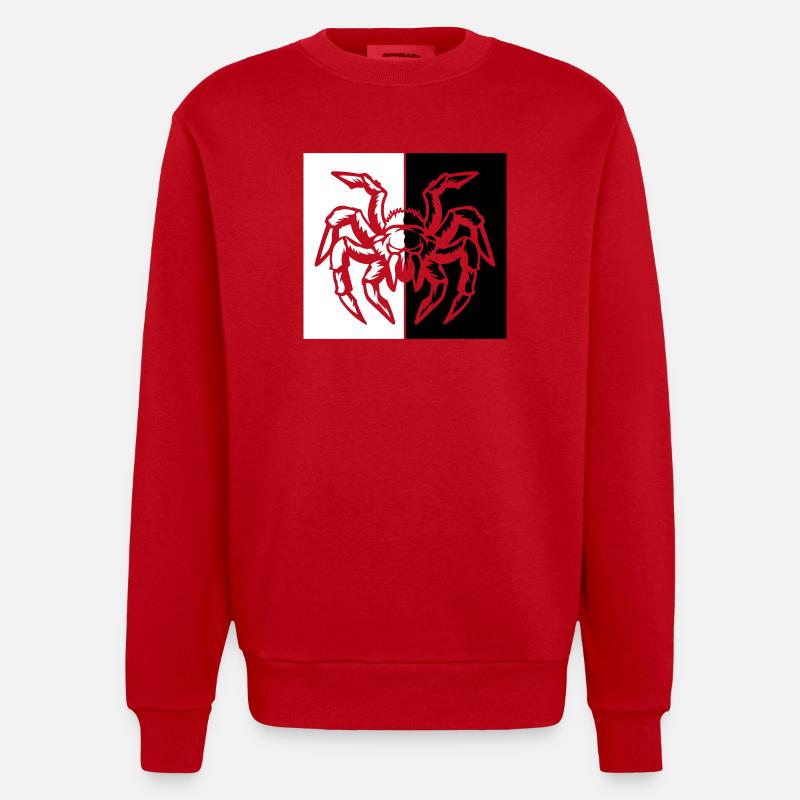 araignée araignée - Sweat bio épais oversize fabriqué en UE - rouge