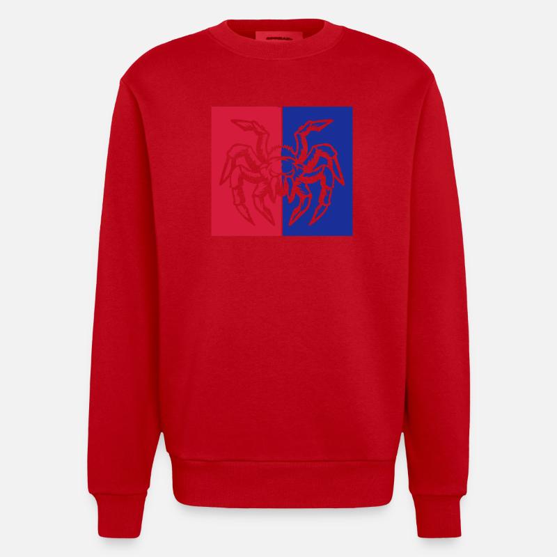 araignée araignée - Sweat bio épais oversize fabriqué en UE - rouge