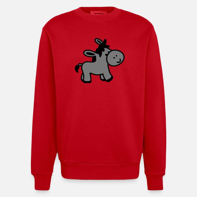 Jackass - Sweat bio épais oversize fabriqué en UE - rouge