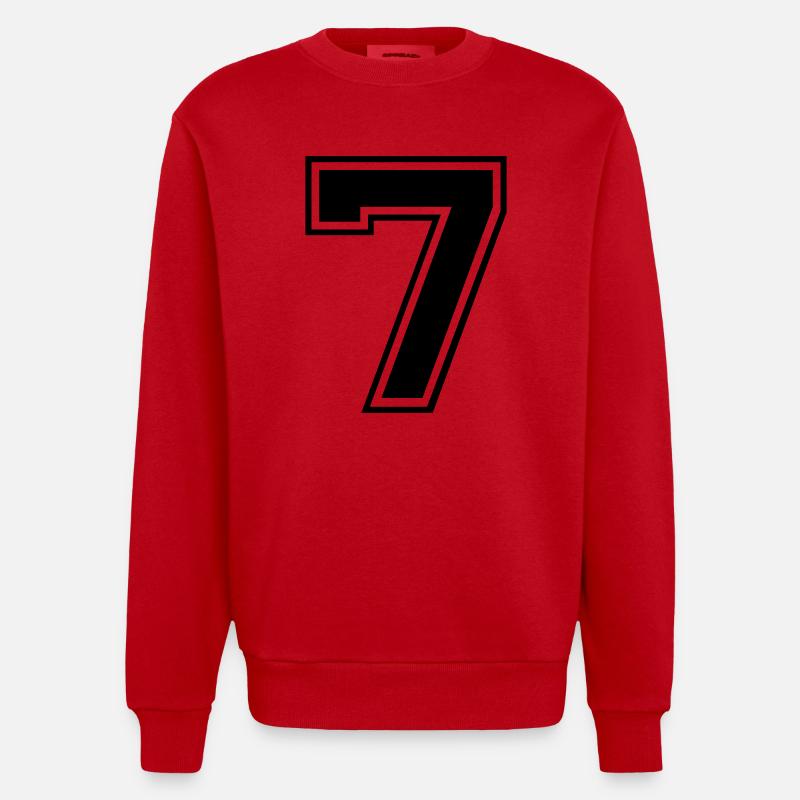 sieben - Sweat bio épais oversize fabriqué en UE - rouge