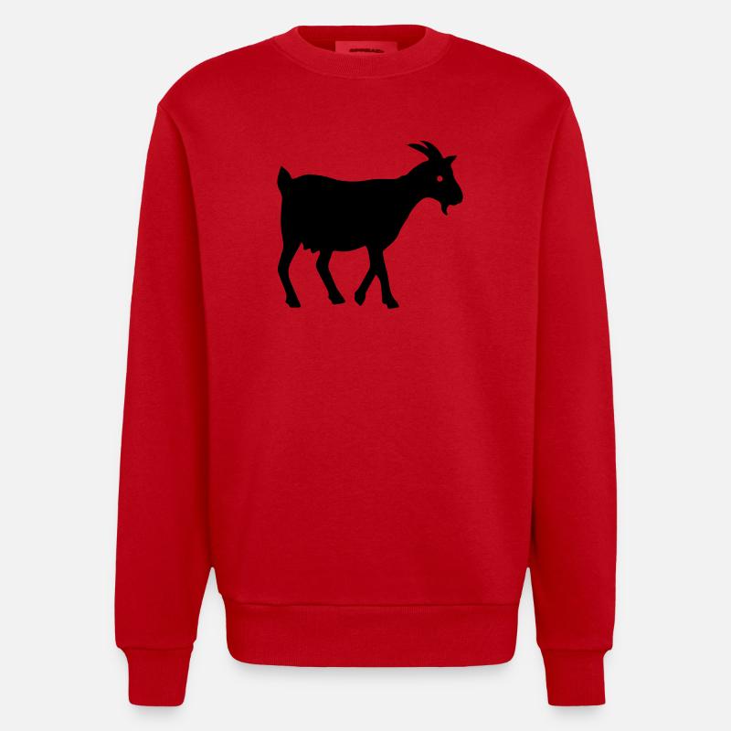 Ziege - Heavyweight Oversized Organic Crew Neck Made in EU - Rot