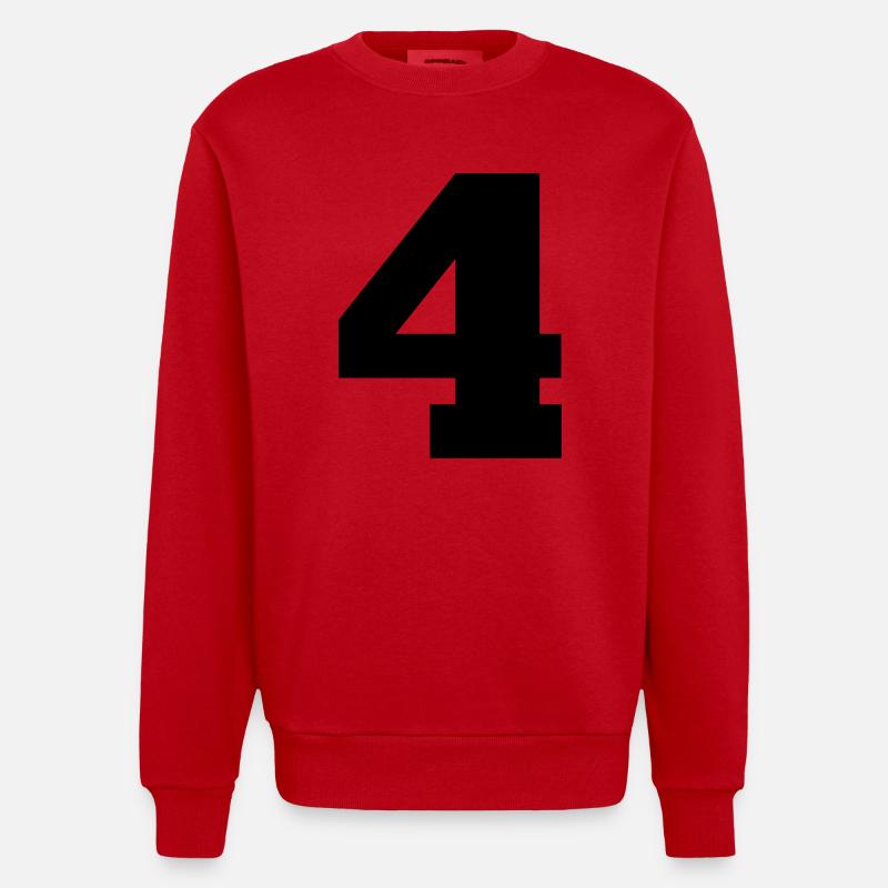 4.4 - Heavyweight Oversized Organic Crew Neck Made in EU - Rot