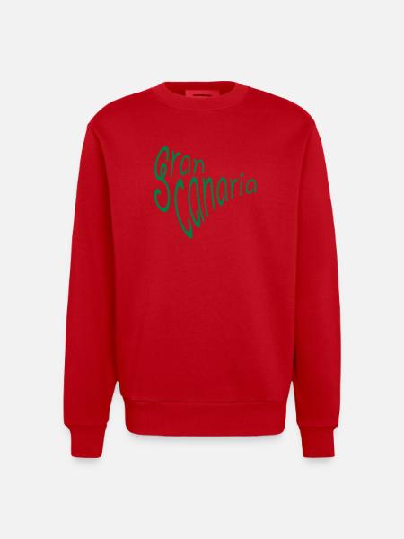 Gran Canaria - Heavyweight Oversized Organic Crew Neck Made in EU - red