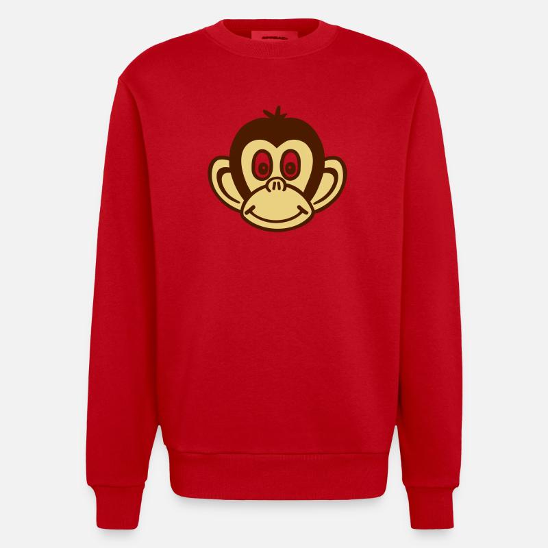 Singe - Sweat bio épais oversize fabriqué en UE - rouge