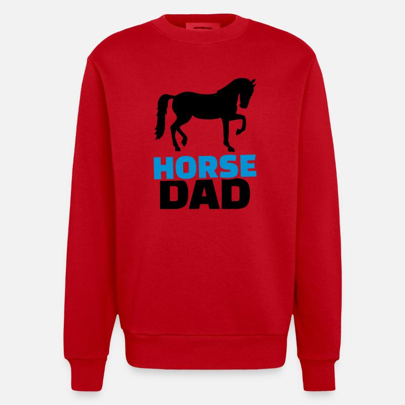 Pferd - Heavyweight Oversized Organic Crew Neck Made in EU - Rot