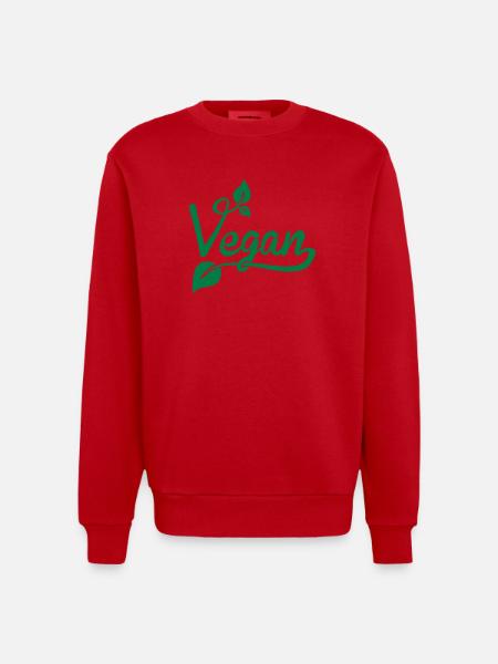 vegan - Sweat bio épais oversize fabriqué en UE - rouge