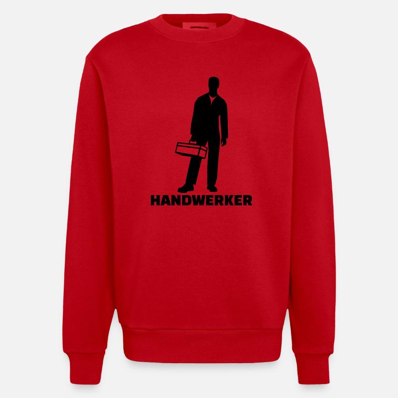 Handwerker - Heavyweight Oversized Organic Crew Neck Made in EU - Rot