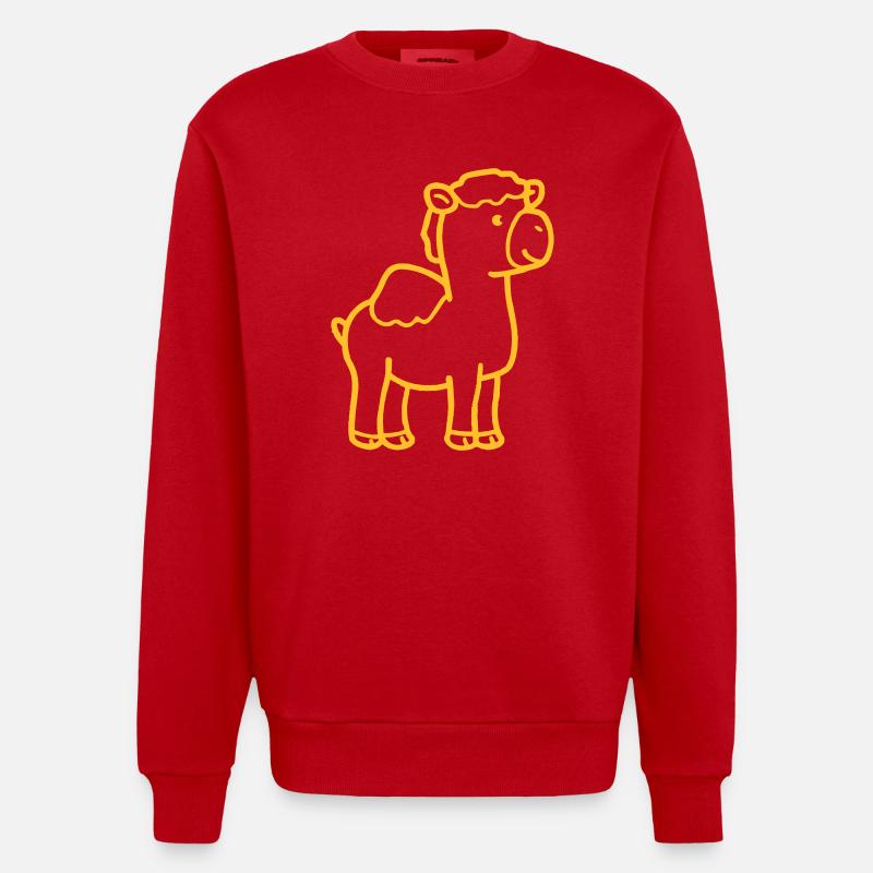 Kamel Comic - Heavyweight Oversized Organic Crew Neck Made in EU - Rot