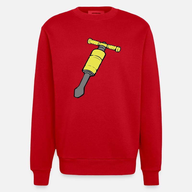 Presslufthammer - Heavyweight Oversized Organic Crew Neck Made in EU - Rot