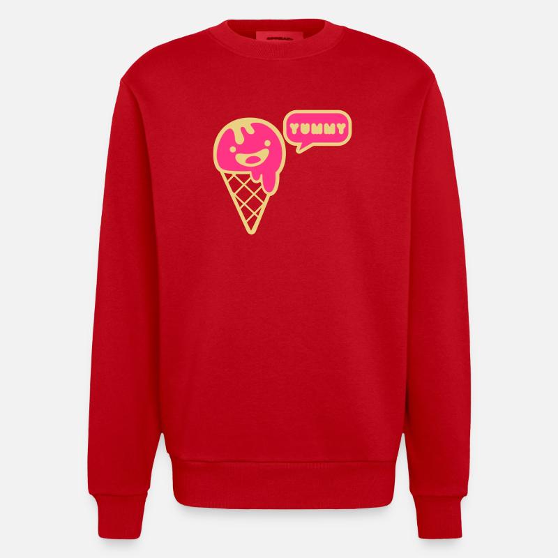 ice - eis - sommer - Heavyweight Oversized Organic Crew Neck Made in EU - Rot