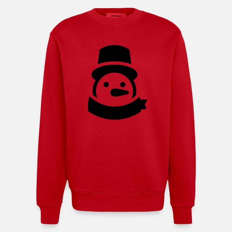 schneemann kopf - Heavyweight Oversized Organic Crew Neck Made in EU - Rot