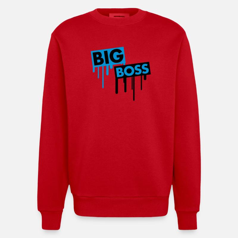big_boss_graffiti - Sweat bio épais oversize fabriqué en UE - rouge