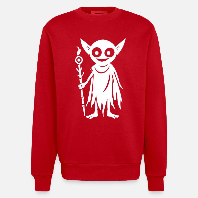 Orc gobelin - Sweat bio épais oversize fabriqué en UE - rouge