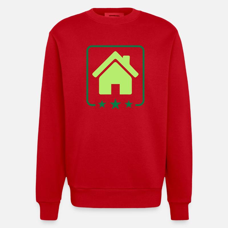 Icône de la maison Icône - Sweat bio épais oversize fabriqué en UE - rouge