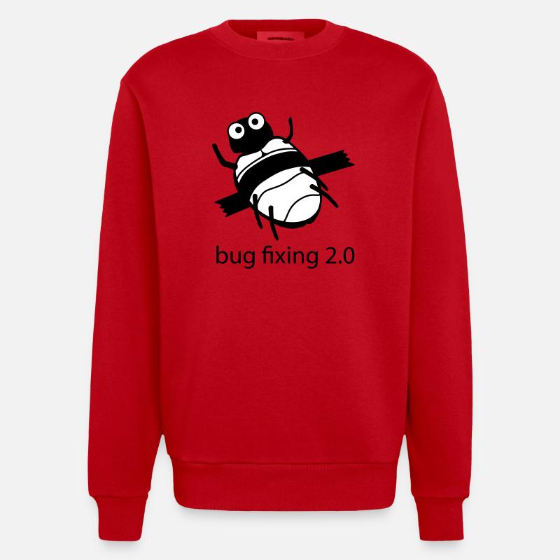 bug fixing 2.0 - Heavyweight Oversized Organic Crew Neck Made in EU - Rot