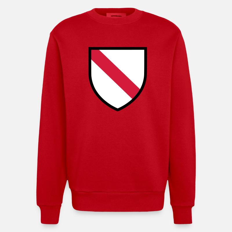 Blason Strasbourg (T) - Sweat bio épais oversize fabriqué en UE - rouge