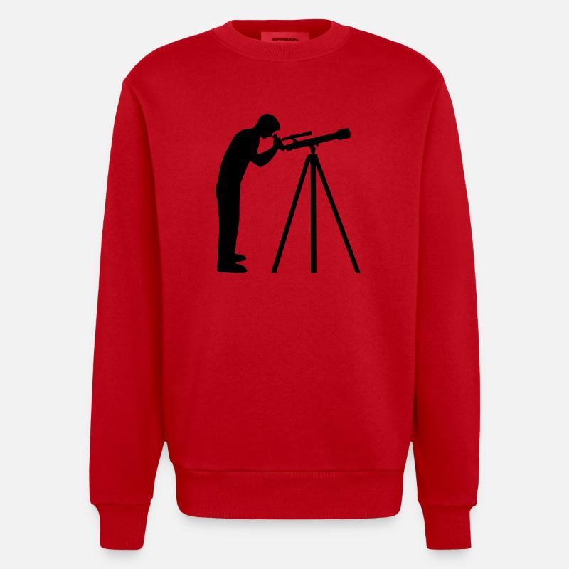 Teleskop - Heavyweight Oversized Organic Crew Neck Made in EU - Rot