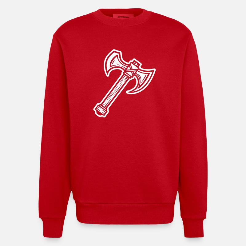 Élément de hache - Sweat bio épais oversize fabriqué en UE - rouge