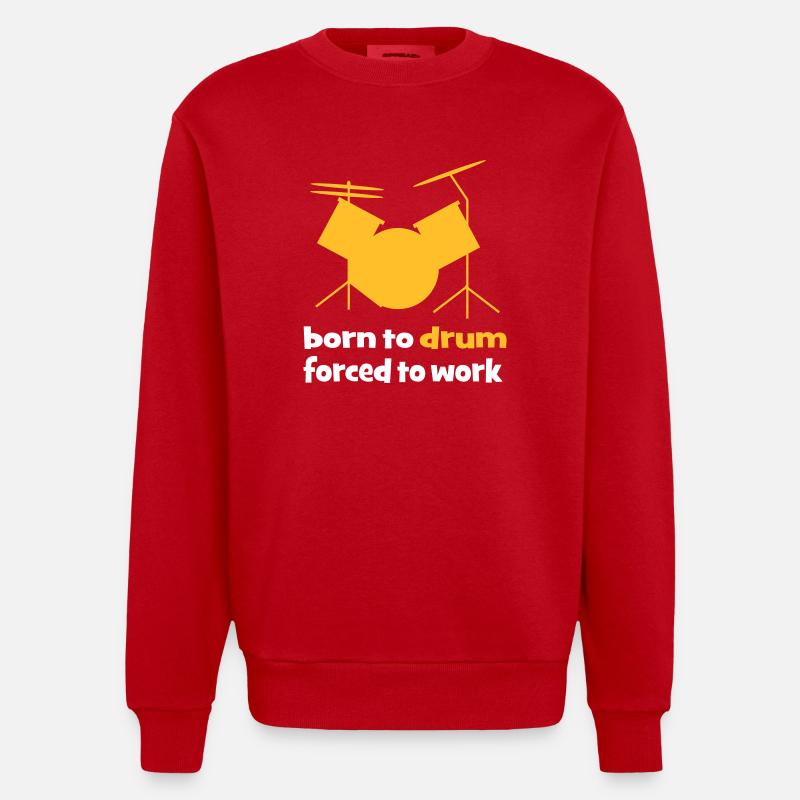 Percussion - Heavyweight Oversized Organic Crew Neck Made in EU - red