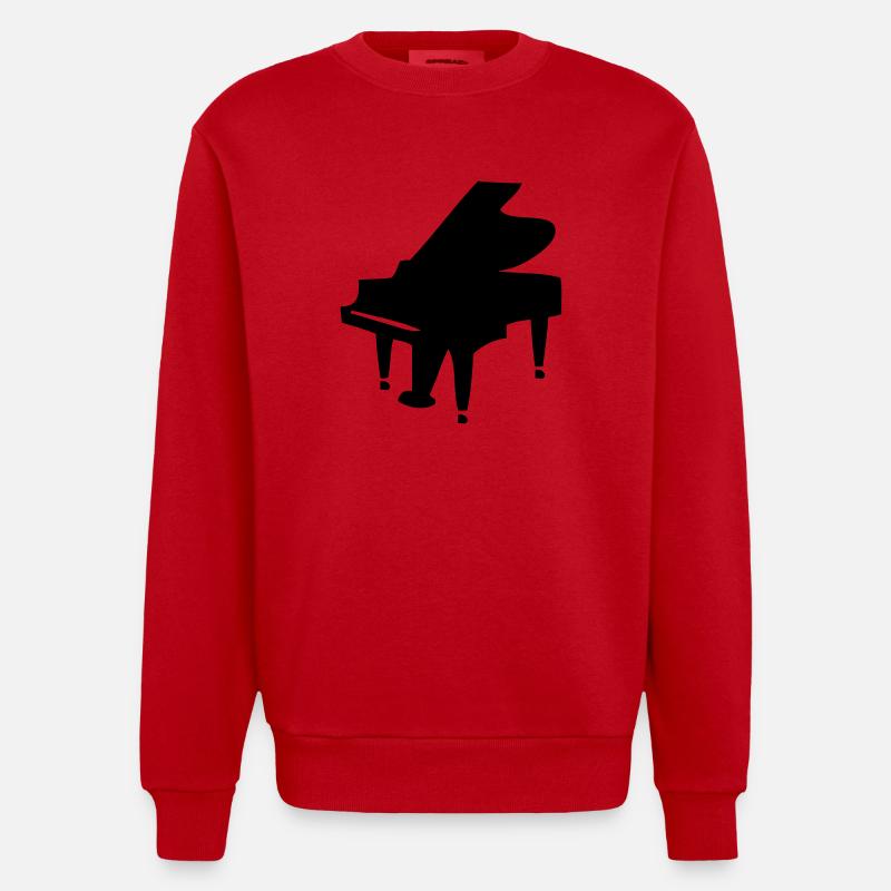 Piano - Sweat bio épais oversize fabriqué en UE - rouge