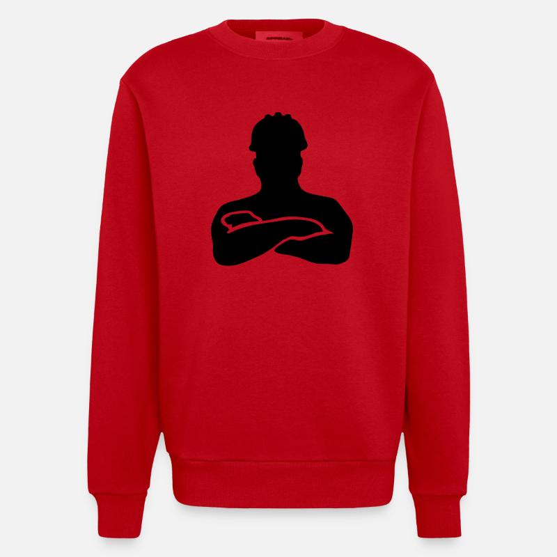 chef - Heavyweight Oversized Organic Crew Neck Made in EU - Rot