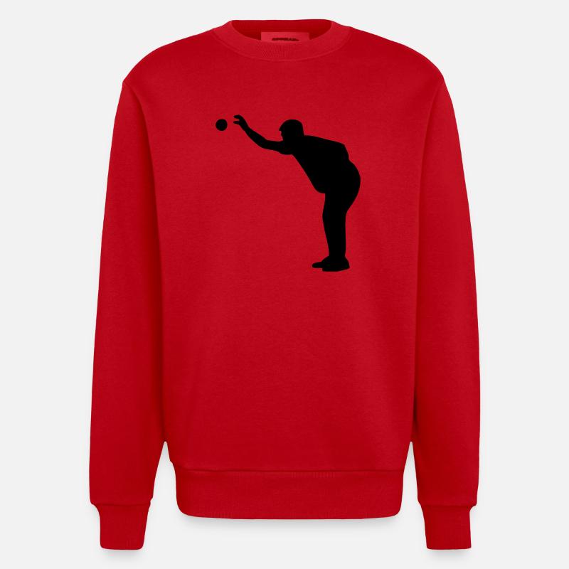 Boule - Heavyweight Oversized Organic Crew Neck Made in EU - Rot