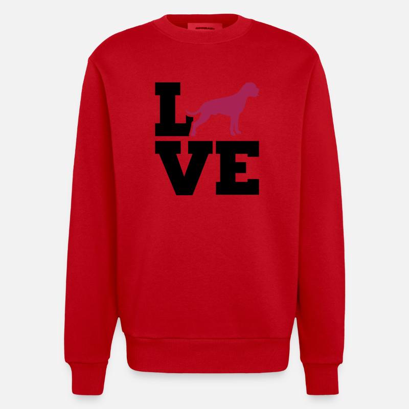 Boxer - Sweat bio épais oversize fabriqué en UE - rouge