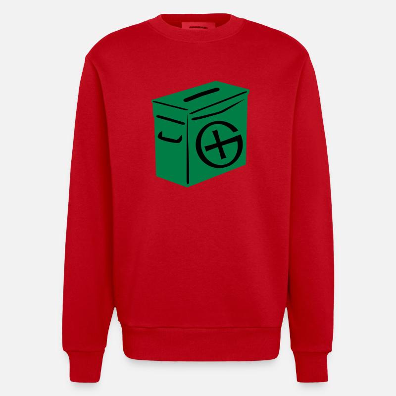 Geocaching: Ammo Can - Sweat bio épais oversize fabriqué en UE - rouge