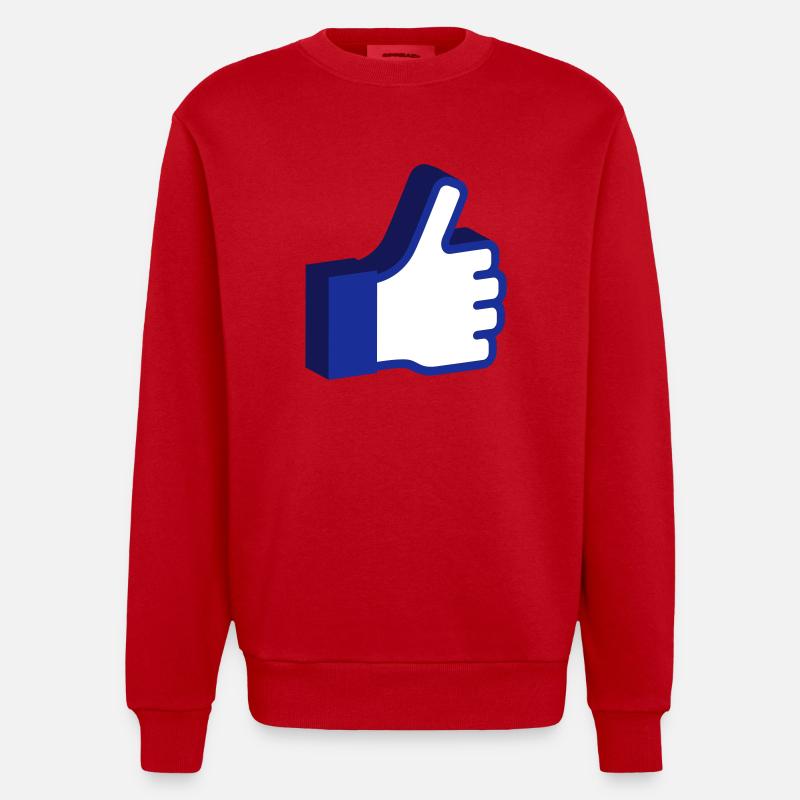 Comme 3D - Sweat bio épais oversize fabriqué en UE - rouge